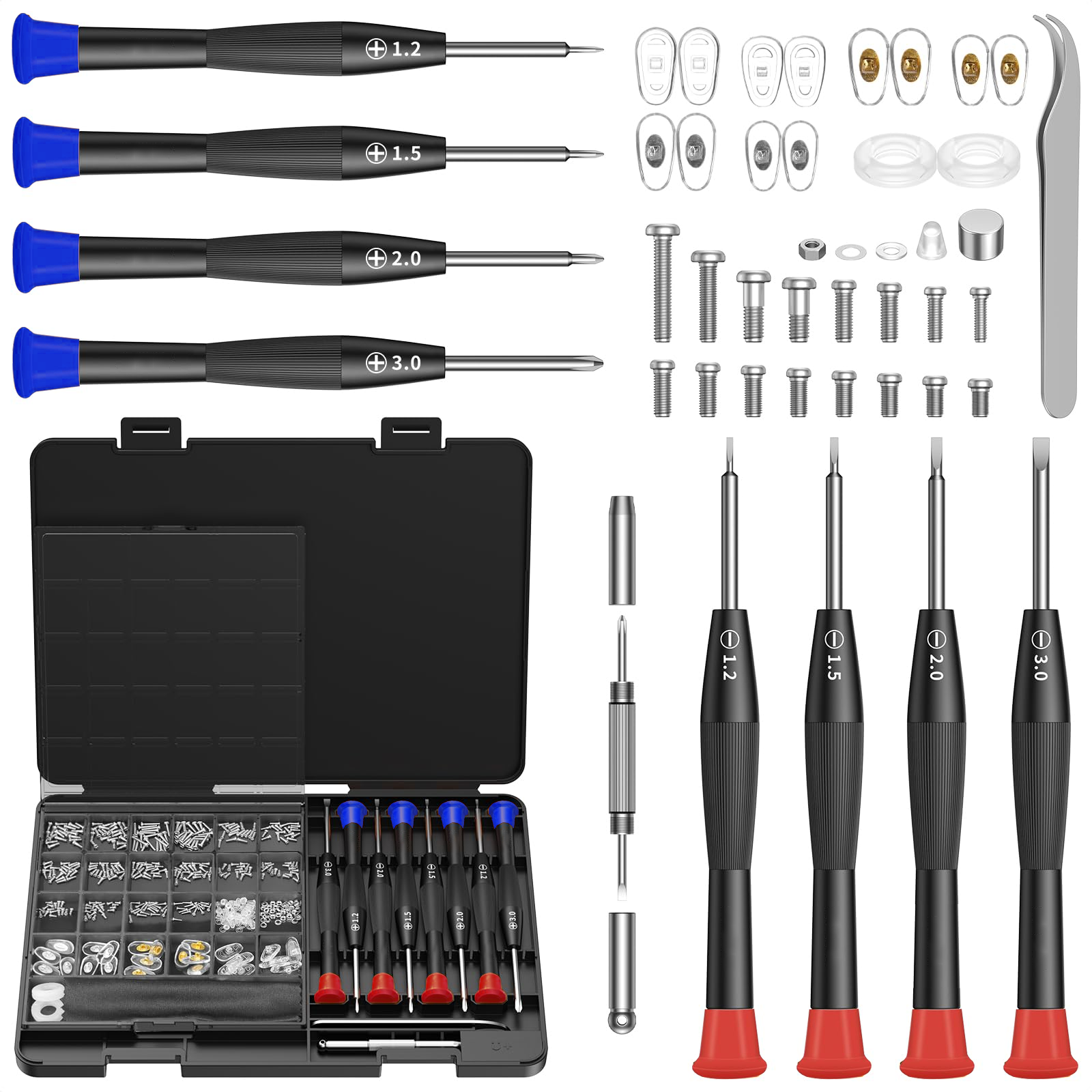 Screwdriver Set Precision - Eyeglass Repair Tool Kit with Screws
