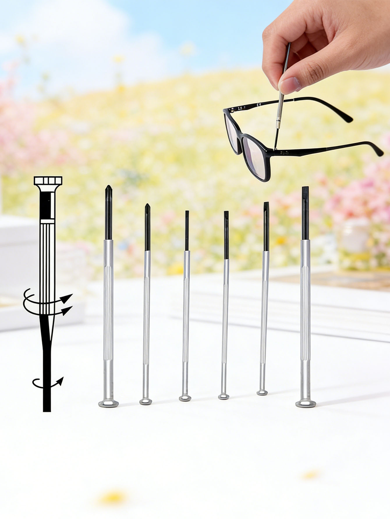 6pcs screwdriver set, eyewear  – Screwdriver Set Precision Bewertung und Preis